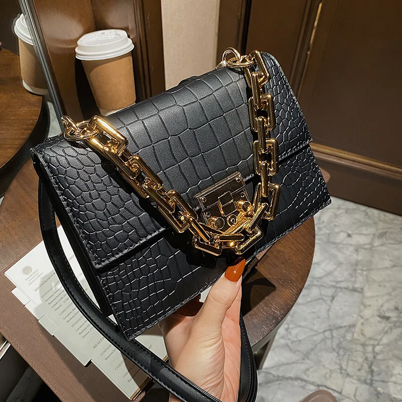 Crossbody Shoulder Bags for Women 2021 New Designer Luxury Thick Chain Handbags Leather Fashion Flap Handbag and Purses
Crossbody Shoulder Bags for Women 2021 New Designer Luxury Thick Chain Handbags Leather Fashion Flap Handbag and Purses