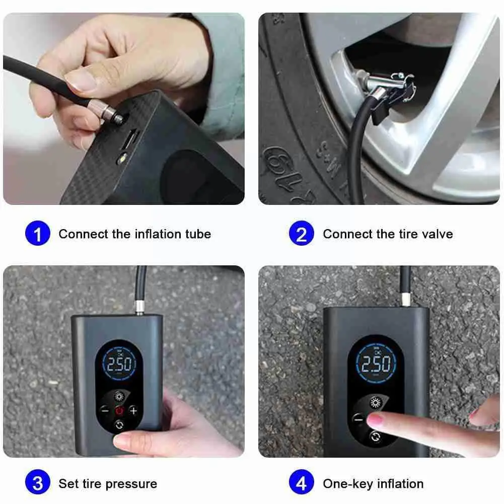 Unversial Auto Air Compressor Inflator Pump with Led For Car Bicycle Motorcycle Tire Air Pump Lamp Inflatable Wireless Elec J9H2
Unversial Auto Air Compressor Inflator Pump with Led For Car Bicycle Motorcycle Tire Air Pump Lamp Inflatable Wireless Elec J9H2
