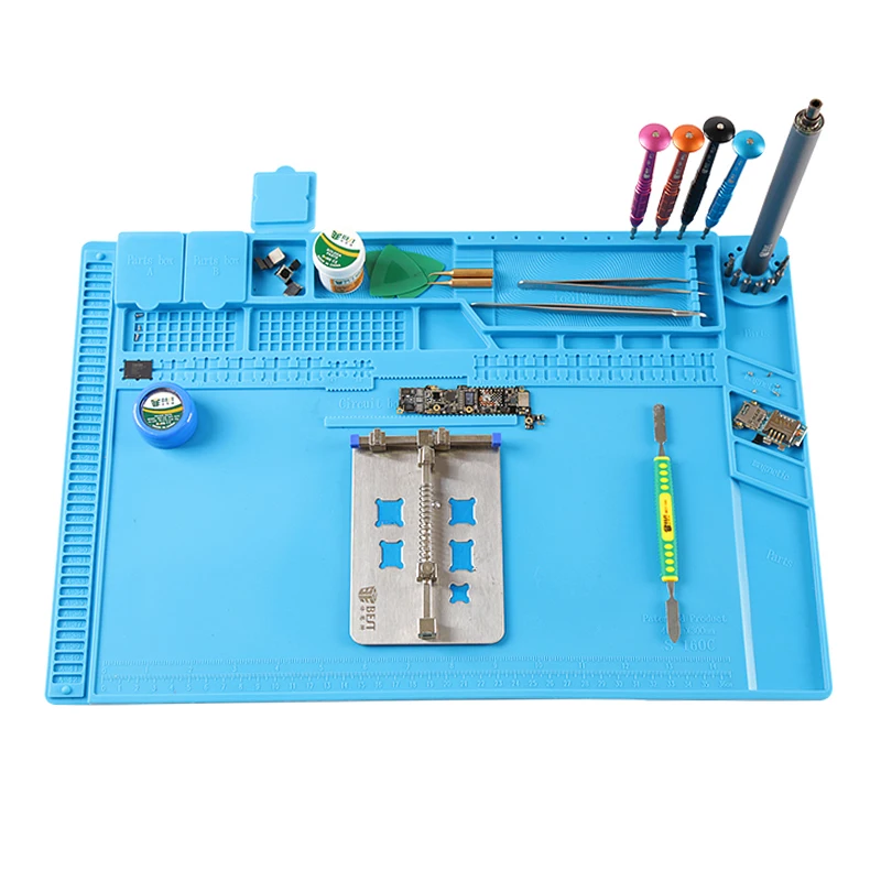 BST-S-170 High Temperature Resistant Silicone Pad Mobile Phone Repair Workbench Anti-static BGA Welding Insulation Pad
BST-S-170 High Temperature Resistant Silicone Pad Mobile Phone Repair Workbench Anti-static BGA Welding Insulation Pad