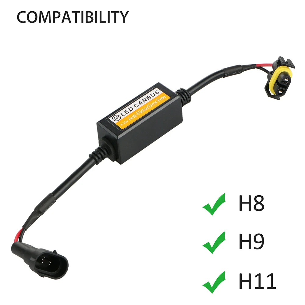 2x H11 LED Headlight Canbus Anti Flicker Error Free Resistor Canceller Decoder Canbus Wiring Decoder Adapter Harness Light
2x H11 LED Headlight Canbus Anti Flicker Error Free Resistor Canceller Decoder Canbus Wiring Decoder Adapter Harness Light