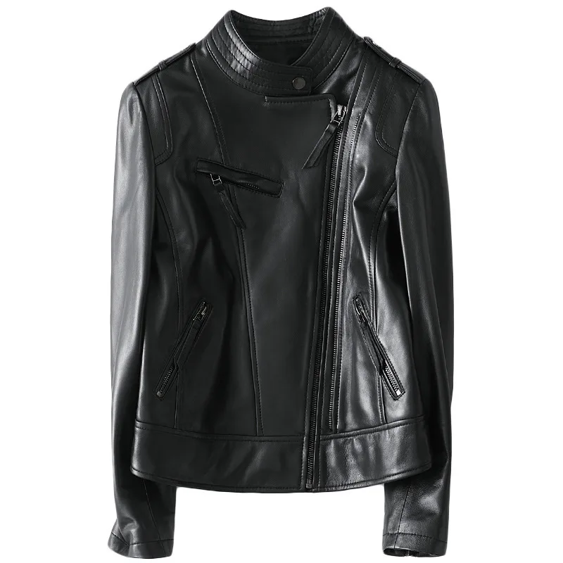 turn over season spring 2020 fashion new leather leather female leisure brief paragraph sheep leather motorcycle jacket
turn over season spring 2020 fashion new leather leather female leisure brief paragraph sheep leather motorcycle jacket