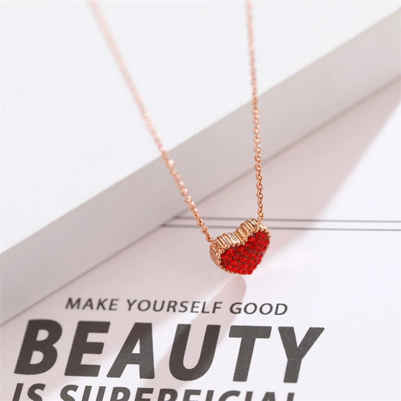 Ailodo Black Red Color Crystal Heart Pendant Necklace For Women Titanium Steel Long Chain Statement Necklace Fashion Jewelry
Ailodo Black Red Color Crystal Heart Pendant Necklace For Women Titanium Steel Long Chain Statement Necklace Fashion Jewelry