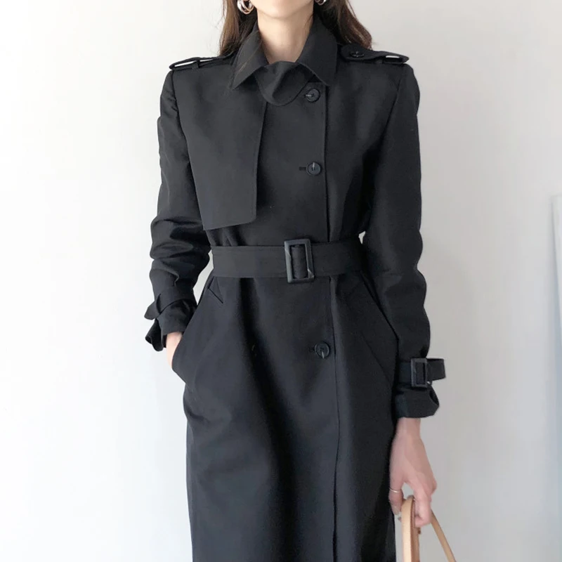 Women Casual Solid Color Double Breasted Outwear Sashes Office Long Trend Coat Epaulet Design Vintage Long Sleeve Windbreaker
Women Casual Solid Color Double Breasted Outwear Sashes Office Long Trend Coat Epaulet Design Vintage Long Sleeve Windbreaker