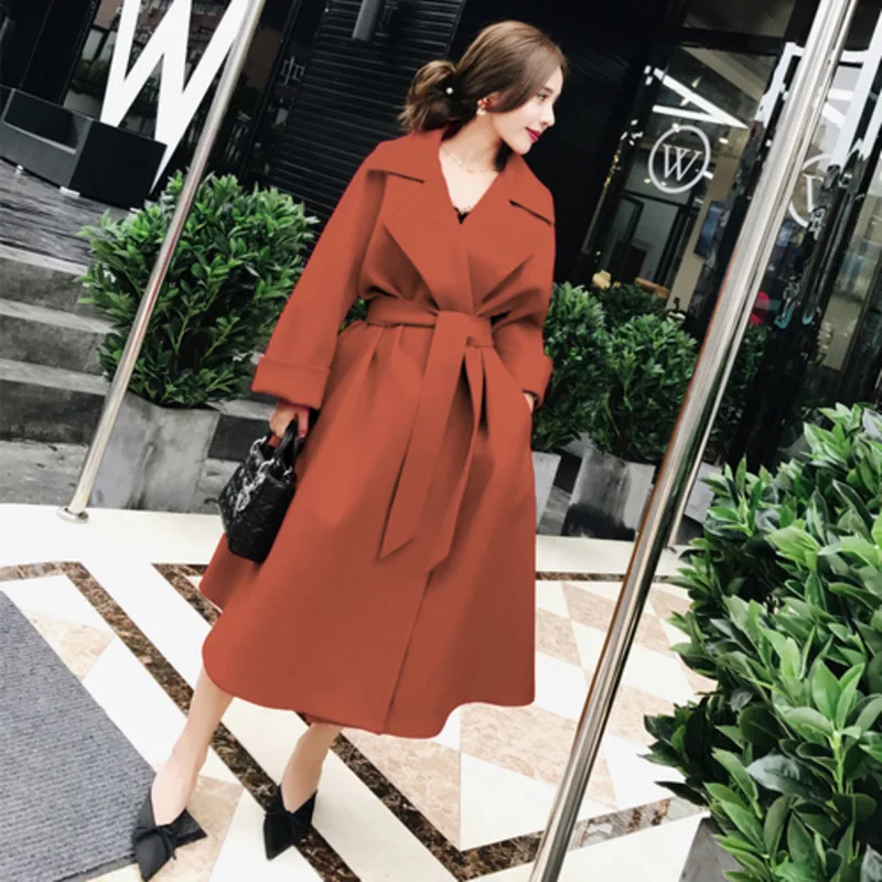 2019 Solid Wool Windbreaker Loose Dames Jassen Winter Long Coat Women Manteau Femme Hiver Temperamental Female Overcoat
2019 Solid Wool Windbreaker Loose Dames Jassen Winter Long Coat Women Manteau Femme Hiver Temperamental Female Overcoat