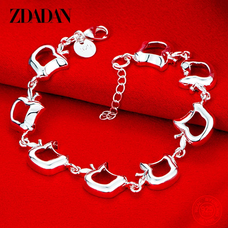 ZDADAN 925 Sterling Silver Hollow Apple Bracelet For Woman Charm Wedding Engagement Party Fashion Jewelry
ZDADAN 925 Sterling Silver Hollow Apple Bracelet For Woman Charm Wedding Engagement Party Fashion Jewelry