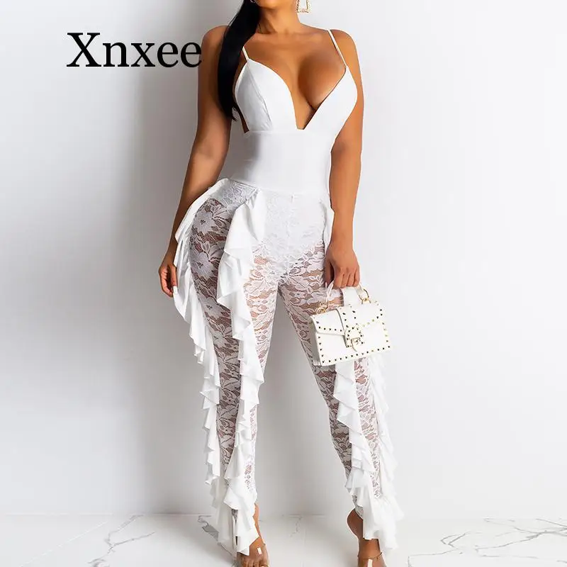 Женский кружевной комбинезон с каскадными оборками, черный или белый комбинезон с глубоким V-образным вырезом, без рукавов, с открытой спино...
Женский кружевной комбинезон с каскадными оборками, черный или белый комбинезон с глубоким V-образным вырезом, без рукавов, с открытой спино...