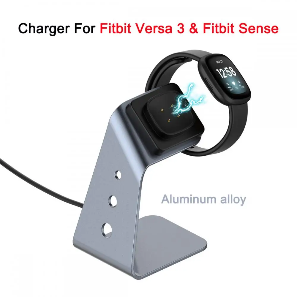 

Charger Dock for Fitbit Sense & Versa 3 Smart watch Chargers Stand Charging Cable Station Base Cradle 4.5ft USB Cord Accessories