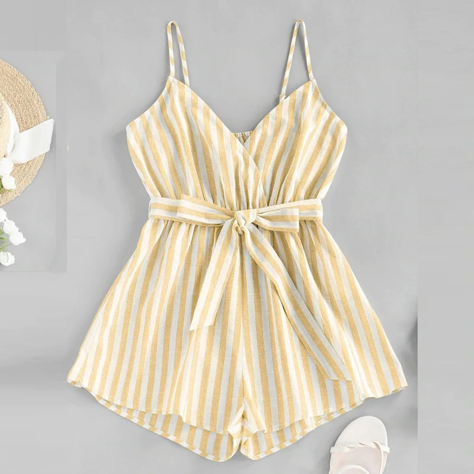 Fashion Women Casual Loose Sexy Printed Sleeveless V-Neck Suspenders Jumpsuit Lady Summer Holiday Stripe Sling Overalls Playsuit
Fashion Women Casual Loose Sexy Printed Sleeveless V-Neck Suspenders Jumpsuit Lady Summer Holiday Stripe Sling Overalls Playsuit