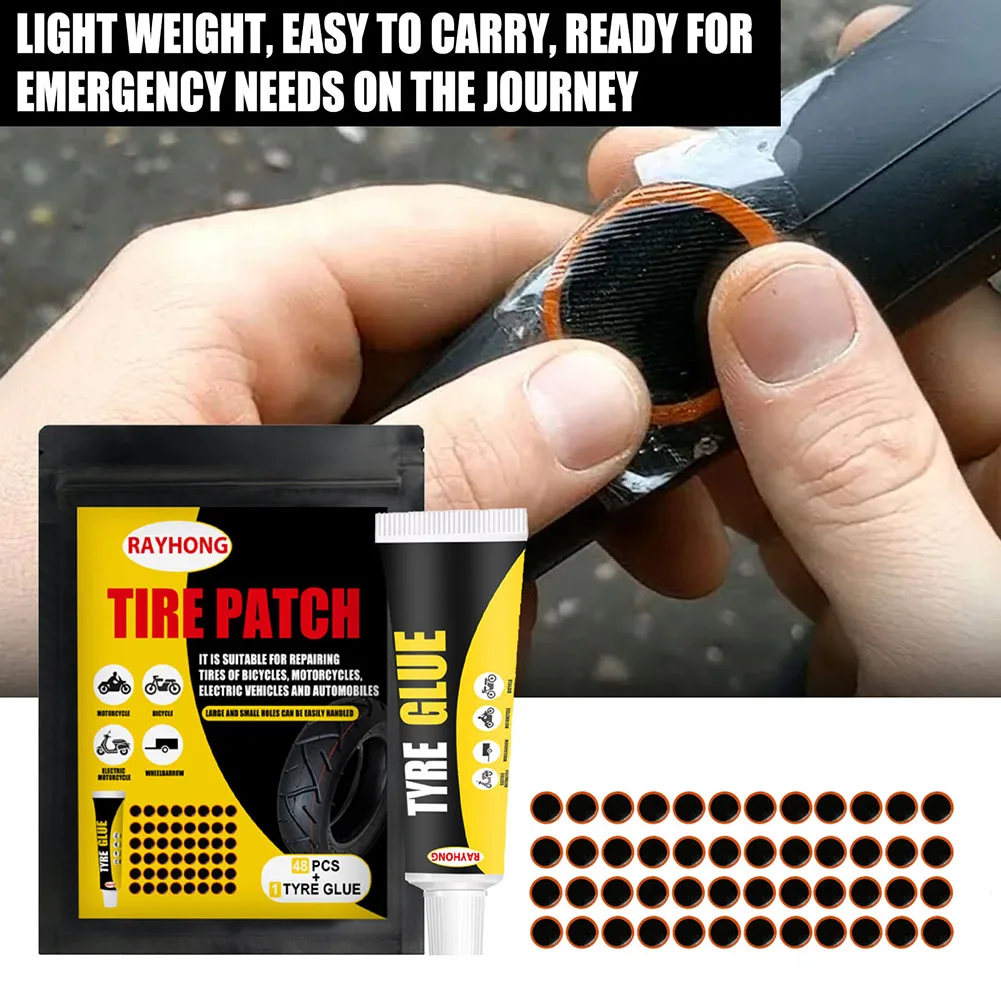 48pc Bike Tire Patch Bicycle Tire Repair Kit Tire Glue Repair Patch Inner Tube Puncture Repair Tool MTB Road Bike Tire Repair
48pc Bike Tire Patch Bicycle Tire Repair Kit Tire Glue Repair Patch Inner Tube Puncture Repair Tool MTB Road Bike Tire Repair