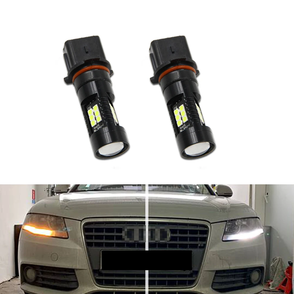 

2pcs Xenon White P13W Canbus No Error LED Bulbs For Audi A4 B8 NonFL (2008-2012) Q5 Chevrolet Daytime Running Light DRL Lamp
