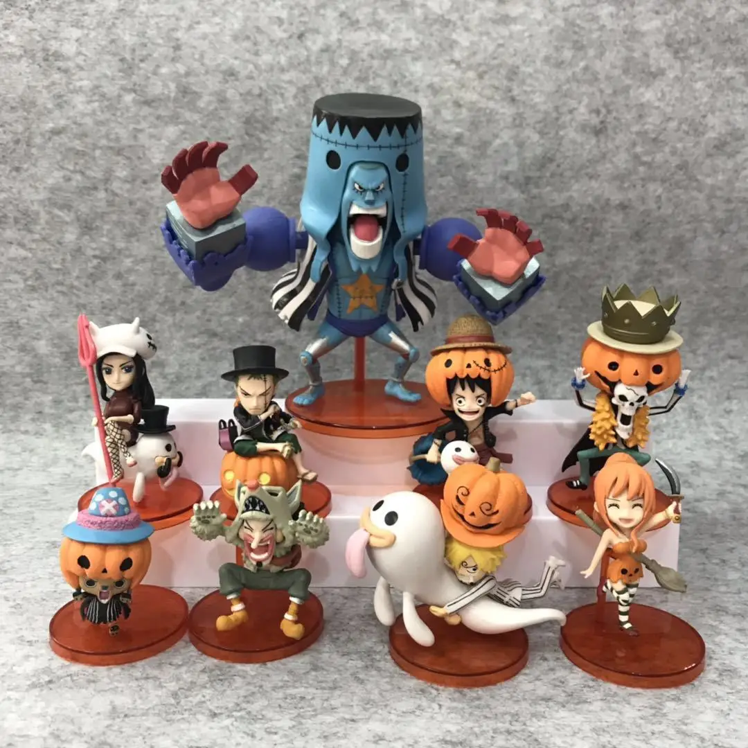 1 шт. Luffy Nami Zoro Sanji 9 моделей Хэллоуин Тыква ПВХ Фигурки игрушки куклы Подарки для детей 5-14 см
1 шт. Luffy Nami Zoro Sanji 9 моделей Хэллоуин Тыква ПВХ Фигурки игрушки куклы Подарки для детей 5-14 см