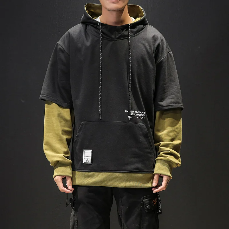 Толстовка мужская с капюшоном, свитшот, пуловер в стиле хип-хоп, пэчворк, Повседневная Уличная одежда, хлопковый полиэстер, весна-осень 
Толстовка мужская с капюшоном, свитшот, пуловер в стиле хип-хоп, пэчворк, Повседневная Уличная одежда, хлопковый полиэстер, весна-осень