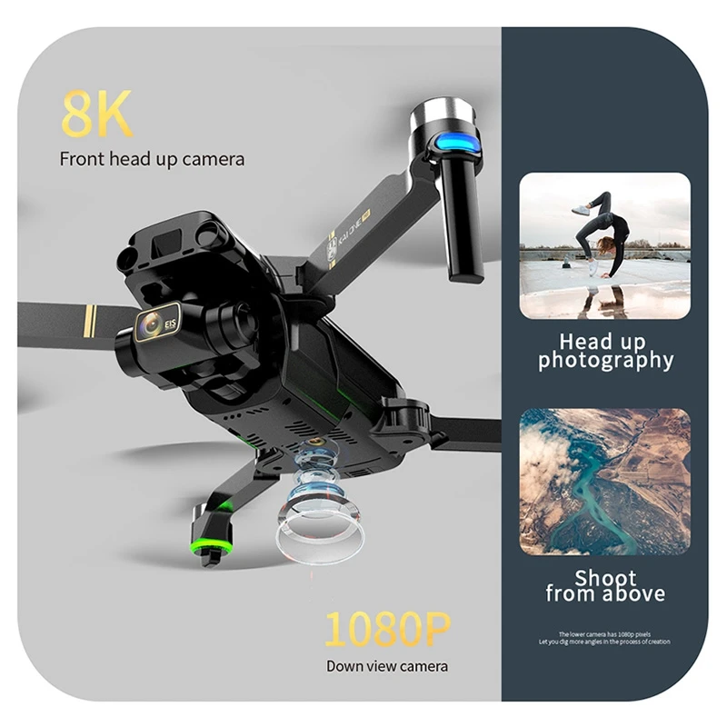 KAI ONE Pro GPS Drone 8K HD Dual Camera 5G Wifi 3-Axis Gimbal Professional Aerial Photography Quadcopter
KAI ONE Pro GPS Drone 8K HD Dual Camera 5G Wifi 3-Axis Gimbal Professional Aerial Photography Quadcopter
