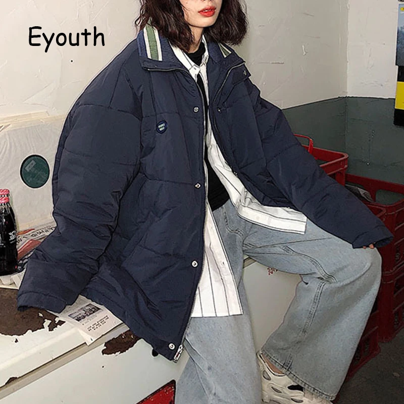 Navy Blue Thick Padded Coat Women 2020 New Winter Casual Stand-up Collar Outwear Loose Girls Padded Jackets Puffy Bread Coats
Navy Blue Thick Padded Coat Women 2020 New Winter Casual Stand-up Collar Outwear Loose Girls Padded Jackets Puffy Bread Coats