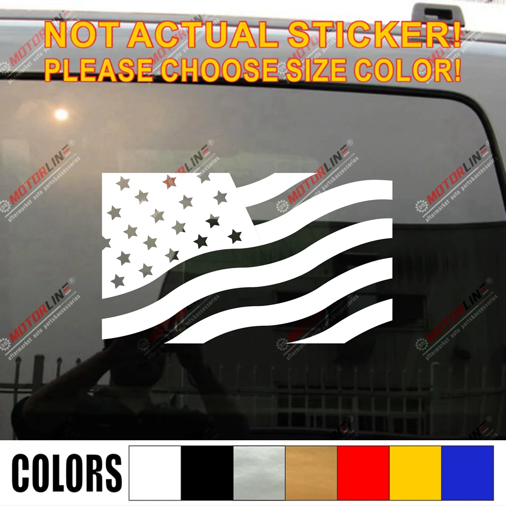 

Flag of United States of America American USA Decal Sticker Car Vinyl pick size color no bkgrd