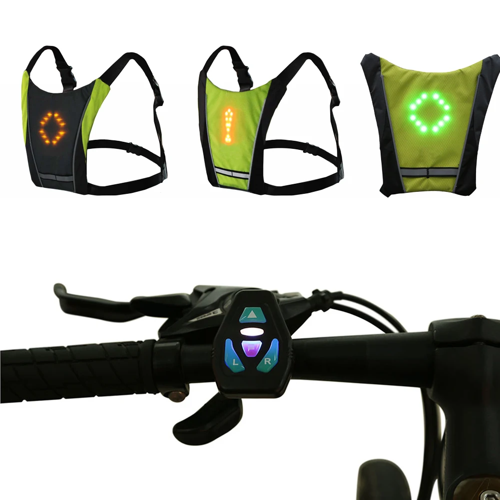 LED Wireless Cycling Vest 20L MTB Bike Bag Safety LED Turn Signal Light Vest Bicycle Reflective Warning Vest with Remote Control
LED Wireless Cycling Vest 20L MTB Bike Bag Safety LED Turn Signal Light Vest Bicycle Reflective Warning Vest with Remote Control