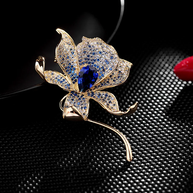 Color zircon inlaid flower anti light pin high-grade atmosphere suit sweater accessories Lily Brooch
Color zircon inlaid flower anti light pin high-grade atmosphere suit sweater accessories Lily Brooch