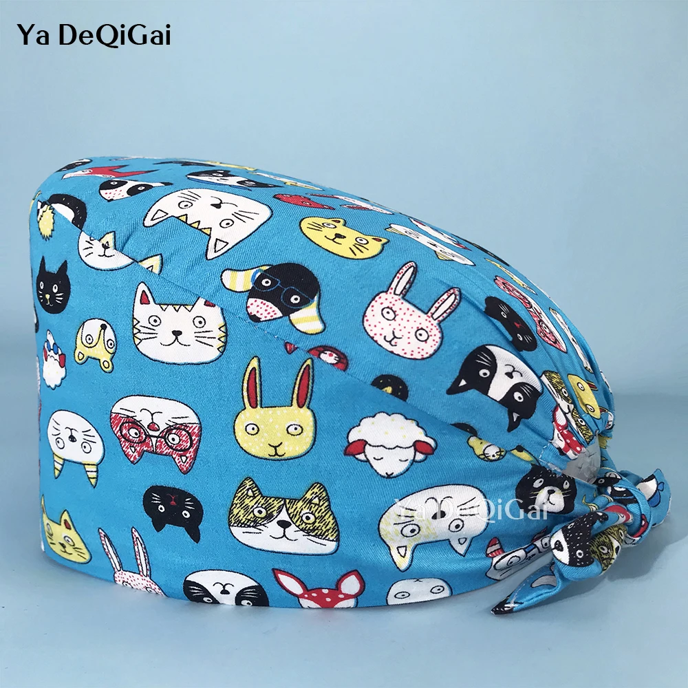 cotton Breathable Unisex clinical cap Fashion Cartoon cute Printed Pet Grooming Working Caps Adjustable Hygiene Care Cap Custom
cotton Breathable Unisex clinical cap Fashion Cartoon cute Printed Pet Grooming Working Caps Adjustable Hygiene Care Cap Custom