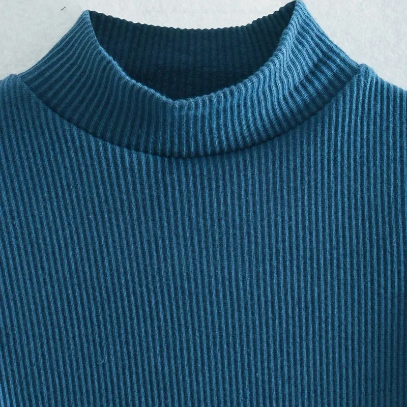 2021 Fashion Ladies Knit Sexy Sexy Big Leaky Back Long Sleeve High Neck Top Casual Chic Ladies Stretch Slim Knit Halterneck Top
2021 Fashion Ladies Knit Sexy Sexy Big Leaky Back Long Sleeve High Neck Top Casual Chic Ladies Stretch Slim Knit Halterneck Top