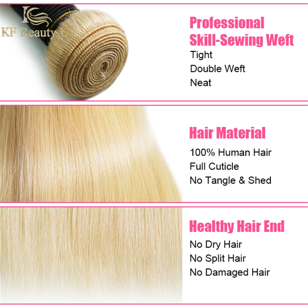 613 Human Hair Straight Bundles Blonde Hair Extensions Brazilian Remy Hair Double Weft Can Be Dyed for Black Women 3/4 Pcs/Lot
613 Human Hair Straight Bundles Blonde Hair Extensions Brazilian Remy Hair Double Weft Can Be Dyed for Black Women 3/4 Pcs/Lot