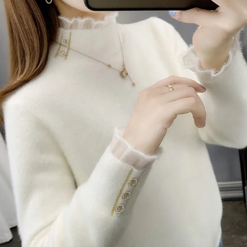 Новинка 2021, осенне-зимние женские пуловеры из искусственной норки и бархата, Женский однотонный вязаный Топ, Женский Теплый свободный свите...
Новинка 2021, осенне-зимние женские пуловеры из искусственной норки и бархата, Женский однотонный вязаный Топ, Женский Теплый свободный свите...