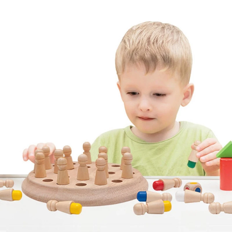 Memory Match Stick Chess Game Kids Children Wooden Chessboard Puzzles Toys Educational Color Cognitive Toys Playing Chess Gift
Memory Match Stick Chess Game Kids Children Wooden Chessboard Puzzles Toys Educational Color Cognitive Toys Playing Chess Gift