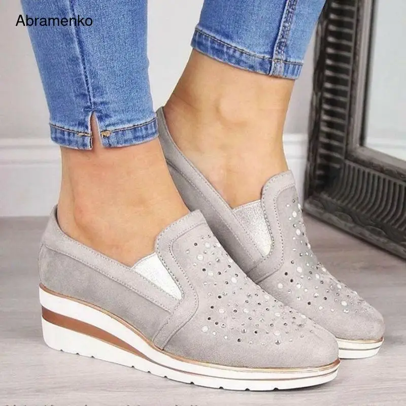 Women Shoes Bling Leather Summer Platform Shoes Woman Slip On Loafers Increased Flats Fashion Rhinestone Shoes Plus Size 35-43
Women Shoes Bling Leather Summer Platform Shoes Woman Slip On Loafers Increased Flats Fashion Rhinestone Shoes Plus Size 35-43