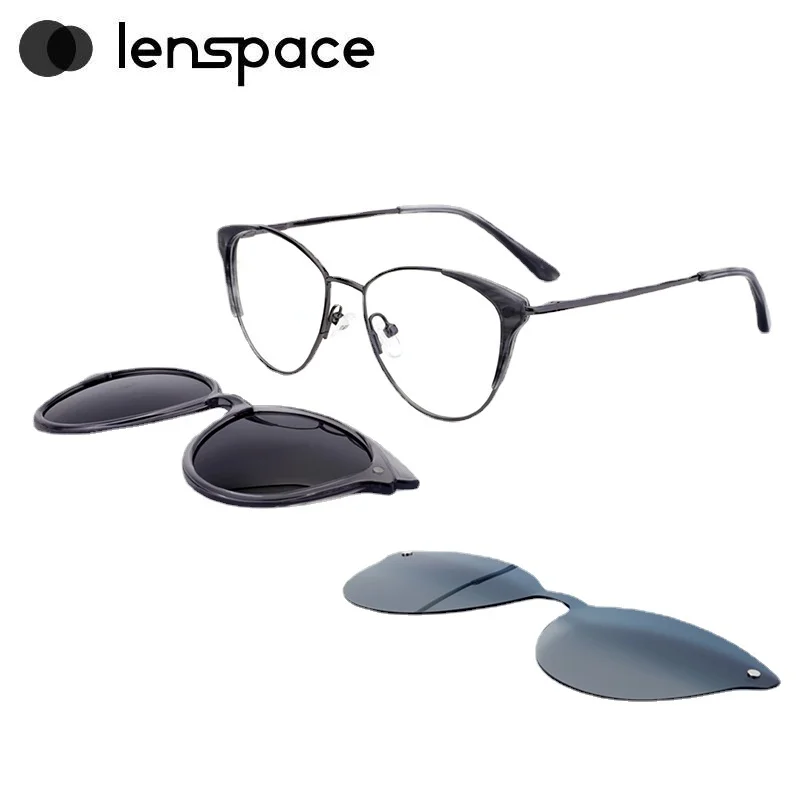 LENSPACE 3 In 1 Alloy Cateye Sunglasses Women Fashion Myopia Brand Designer Optical Frame Multifunction Eyewear Spectacles 69914
LENSPACE 3 In 1 Alloy Cateye Sunglasses Women Fashion Myopia Brand Designer Optical Frame Multifunction Eyewear Spectacles 69914