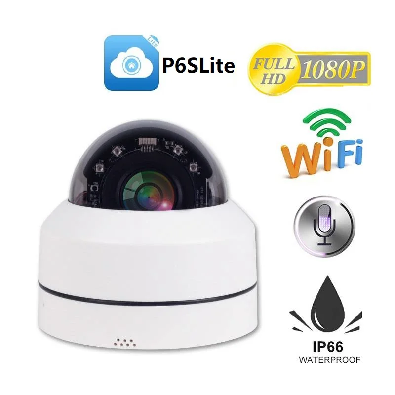 Home H.265 Wireless Auto Tracking Dome PTZ Camera 2MP HD 1080P WiFi Mini CCTV IP Camera 4mm IR 2-Way Audio SD P2P P6SLite
Home H.265 Wireless Auto Tracking Dome PTZ Camera 2MP HD 1080P WiFi Mini CCTV IP Camera 4mm IR 2-Way Audio SD P2P P6SLite