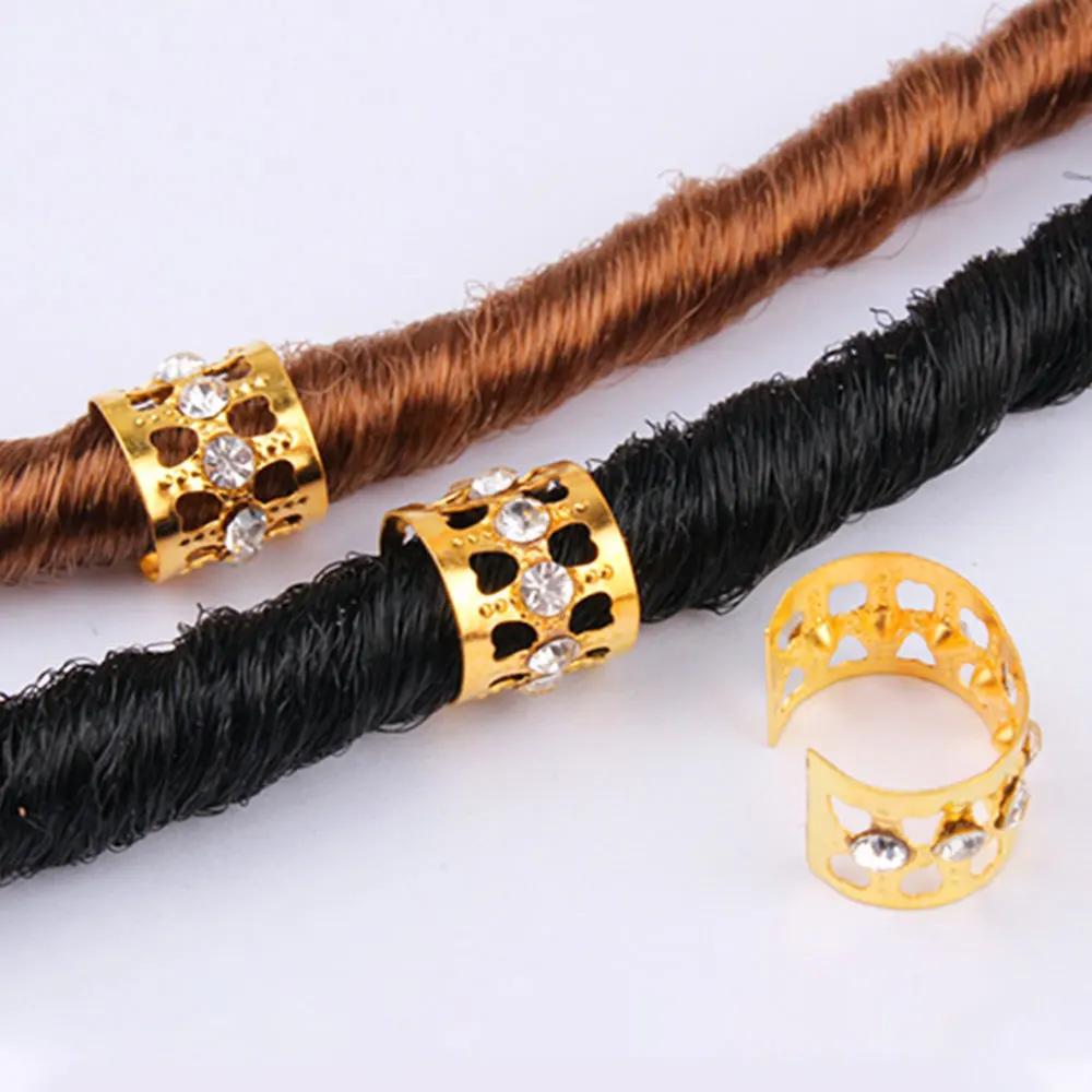 10pcs Gold Silver Color Tube Ring Dreadlock Beads for DIY African Braids Making Adjustable Hairpin Hair Clips Craft Accessories
10pcs Gold Silver Color Tube Ring Dreadlock Beads for DIY African Braids Making Adjustable Hairpin Hair Clips Craft Accessories