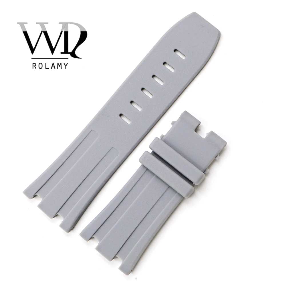 Rolamy 28mm Grey Waterproof Silicone Rubber Replacement Wrist Watch Band Strap Belt For Audemars Piguet 42mm Royal Oak Offshore
Rolamy 28mm Grey Waterproof Silicone Rubber Replacement Wrist Watch Band Strap Belt For Audemars Piguet 42mm Royal Oak Offshore