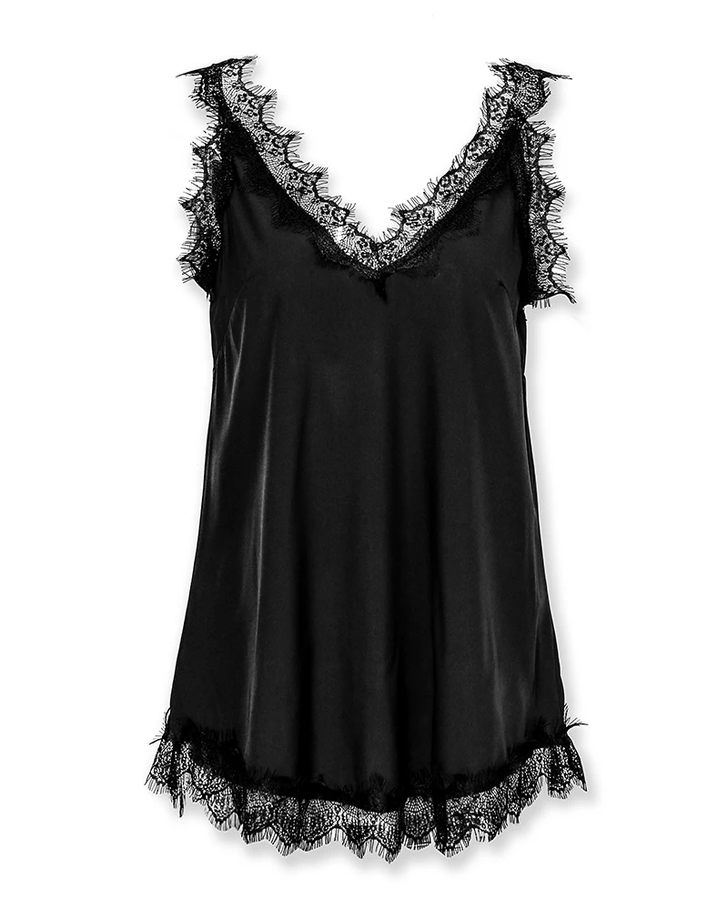 

2021 New Women Cami Lace Strappy Sleeveless Solid V-Neck Camisole Vest Tank Top Silk Sexy Casual Summer Laides Satin Effect Tops