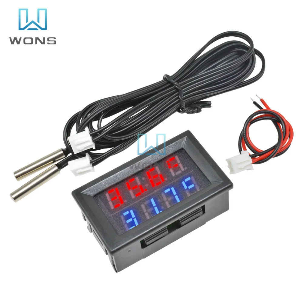 DC 4V-28V Mini 3 Bits/4 Bits Dual Display Digital Thermometer Temperature Controller with NTC Waterproof Metal Probe for Indoor
DC 4V-28V Mini 3 Bits/4 Bits Dual Display Digital Thermometer Temperature Controller with NTC Waterproof Metal Probe for Indoor