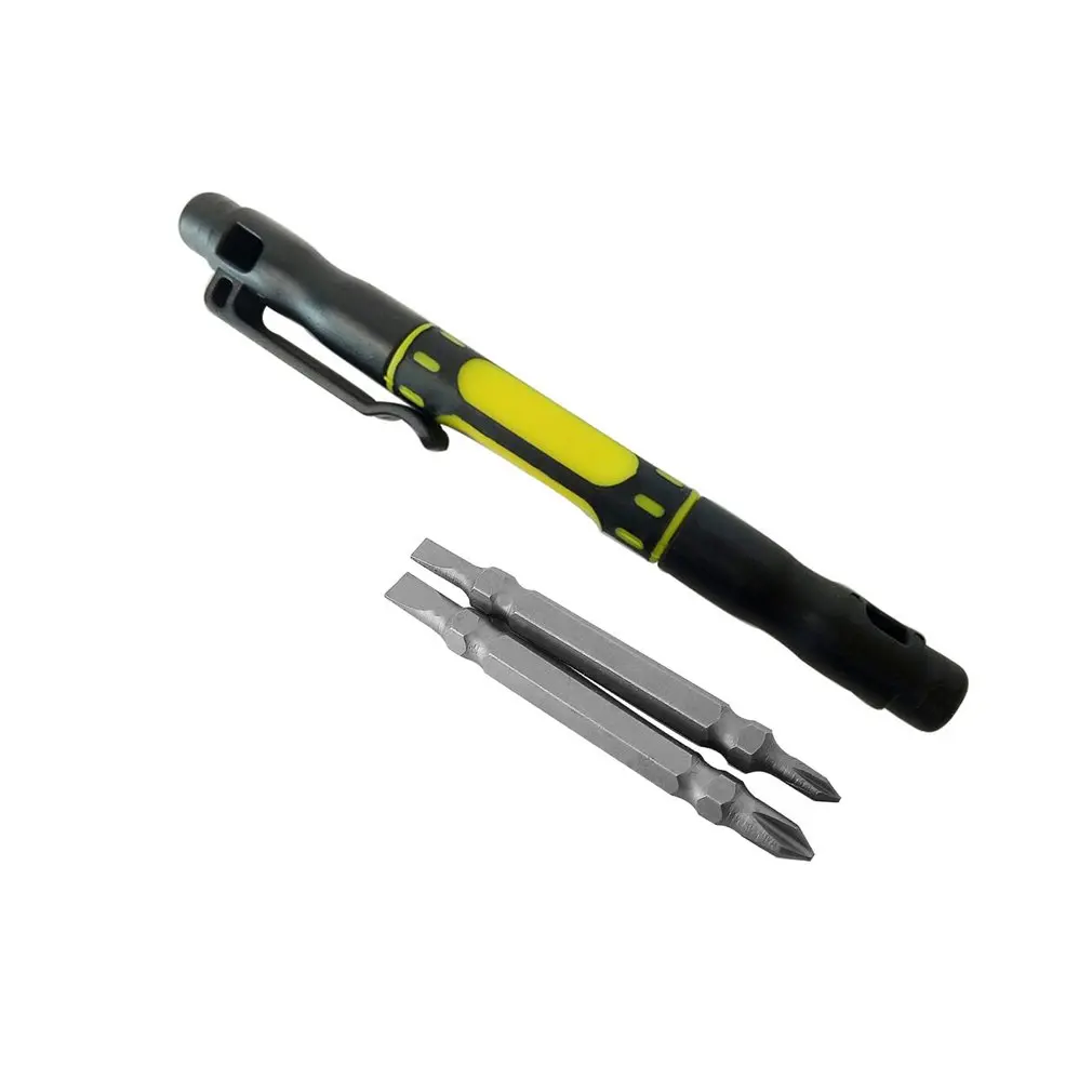 Multifunctional 4 in 1 Alloy Slotted/Phillips Screwdrivers Pen Style Precision Dual Interchangeable Repair Tool Kit
Multifunctional 4 in 1 Alloy Slotted/Phillips Screwdrivers Pen Style Precision Dual Interchangeable Repair Tool Kit