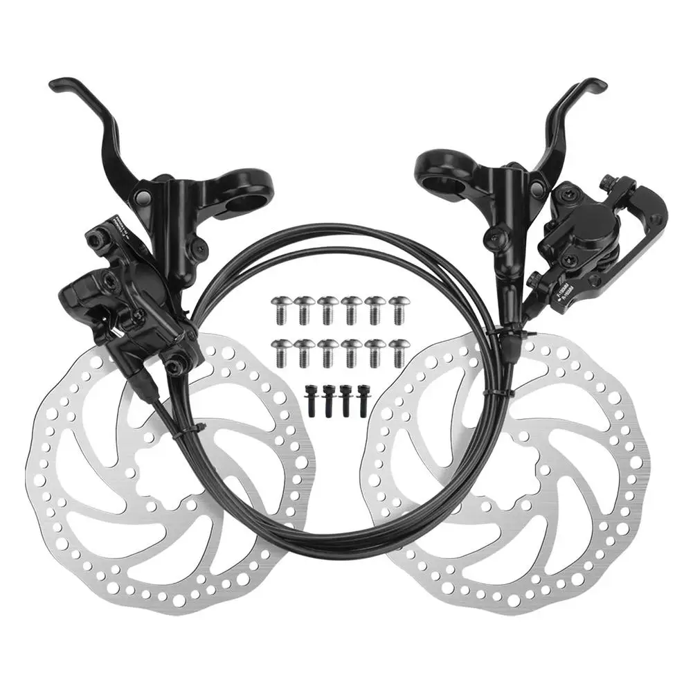Complete Mountain Bike Brake Set Universal Bike 800mm/1400mm Front And Rear Hydraulic Oil Disc Braking Kit 16 Screws 2 Brake Han
Complete Mountain Bike Brake Set Universal Bike 800mm/1400mm Front And Rear Hydraulic Oil Disc Braking Kit 16 Screws 2 Brake Han