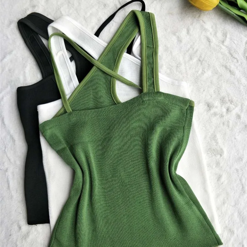 Sexy Women T-shirts Cross Slim Summer Clothes for Woman Sleeveless Femme Solid Color Hollow Out Club Tops
Sexy Women T-shirts Cross Slim Summer Clothes for Woman Sleeveless Femme Solid Color Hollow Out Club Tops