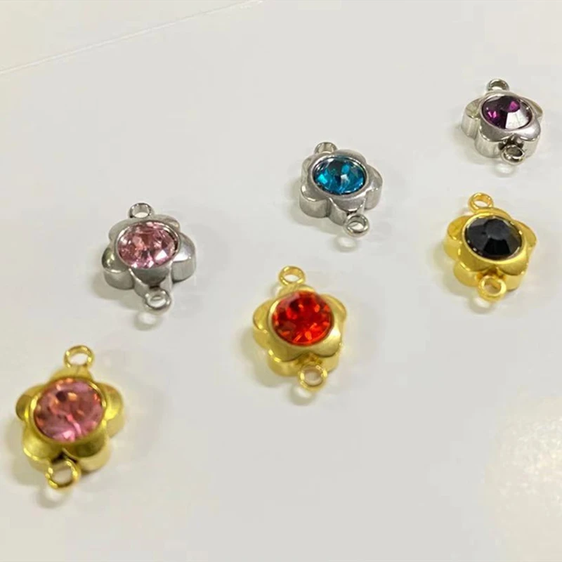 5pcs/lot Stainless Steel CZ Flowers Charm Connector for Bracelet Necklace Hollow Pendants Diy Jewelry Making Supplies
5pcs/lot Stainless Steel CZ Flowers Charm Connector for Bracelet Necklace Hollow Pendants Diy Jewelry Making Supplies