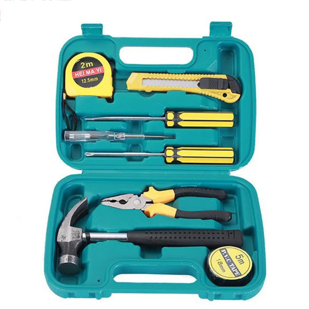 Small 9-piece Set of Emergency Tools Safety Hammer Hardware Tool Set Car Home Box Toolbox Repair Simple Combination
Small 9-piece Set of Emergency Tools Safety Hammer Hardware Tool Set Car Home Box Toolbox Repair Simple Combination