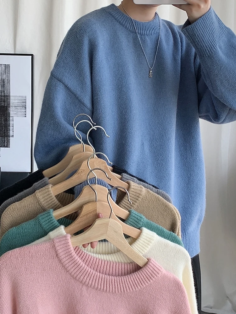 Lazy sweater men's Korean fashion solid color T-shirt loose Japanese autumn winter coat ins Hong Kong style top
Lazy sweater men's Korean fashion solid color T-shirt loose Japanese autumn winter coat ins Hong Kong style top