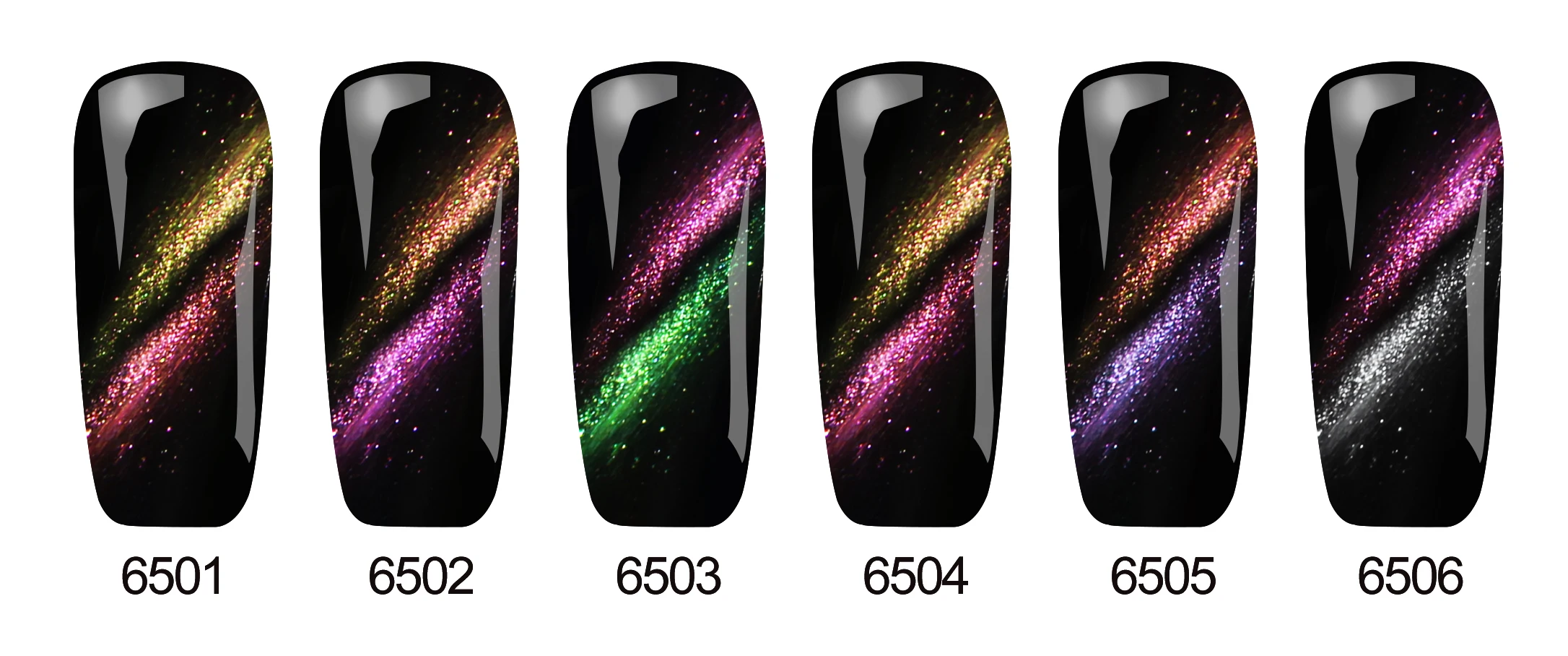 Docaty Cat Eye Gel Polish Purple Green Blue Magnetic Nail Soak Off Art UV Varnish 5 Colors Poly Nails | Красота и здоровье