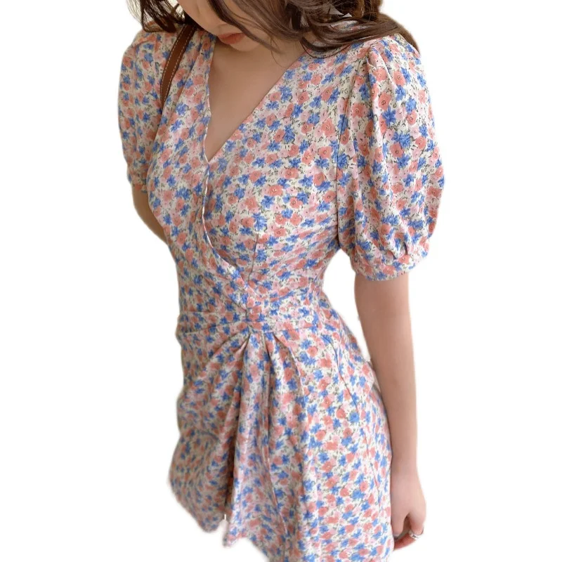 COIGARSAM French Style Floral Print Women dress Puff Sleeve Pleated High Waist Dresses Yellow Pink 5813
COIGARSAM French Style Floral Print Women dress Puff Sleeve Pleated High Waist Dresses Yellow Pink 5813