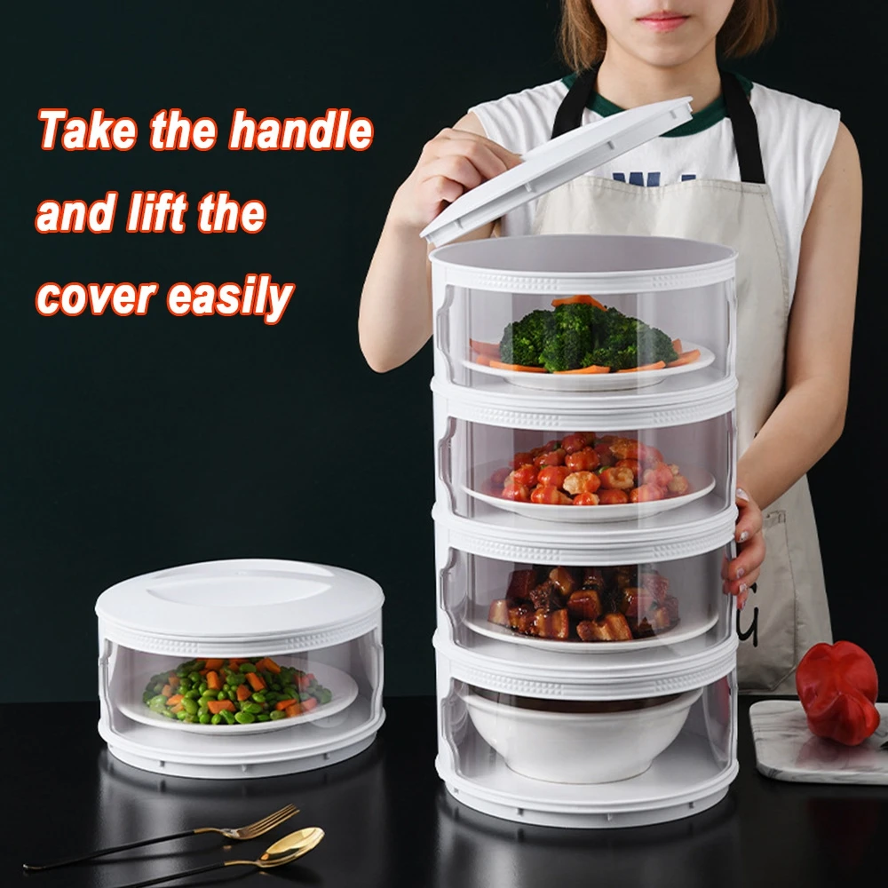 Multilayer Insulation Dustproof Cover Multi-layer Dustproof Vegetable Cover Removable Fresh-Keeping Food Cover for Dishes 
Multilayer Insulation Dustproof Cover Multi-layer Dustproof Vegetable Cover Removable Fresh-Keeping Food Cover for Dishes