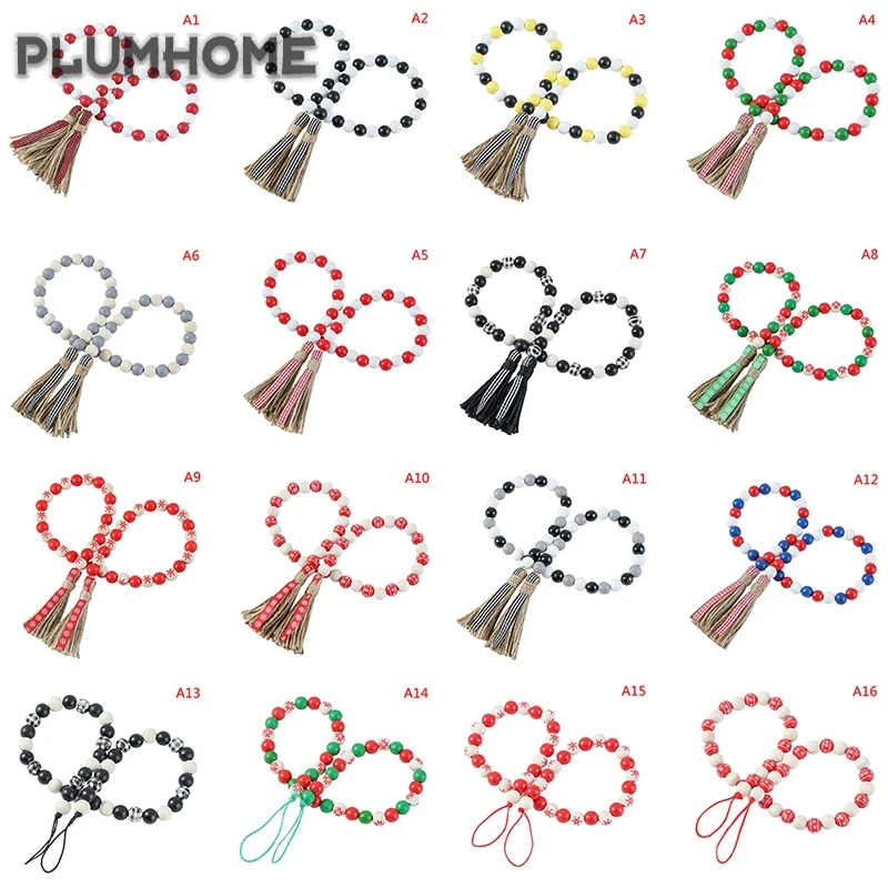 Colour Wood Bead Garland With Tassels Tray Wooden Beads String Decorations Christmas Valentine Day For Home Holiday Pendants
Colour Wood Bead Garland With Tassels Tray Wooden Beads String Decorations Christmas Valentine Day For Home Holiday Pendants
