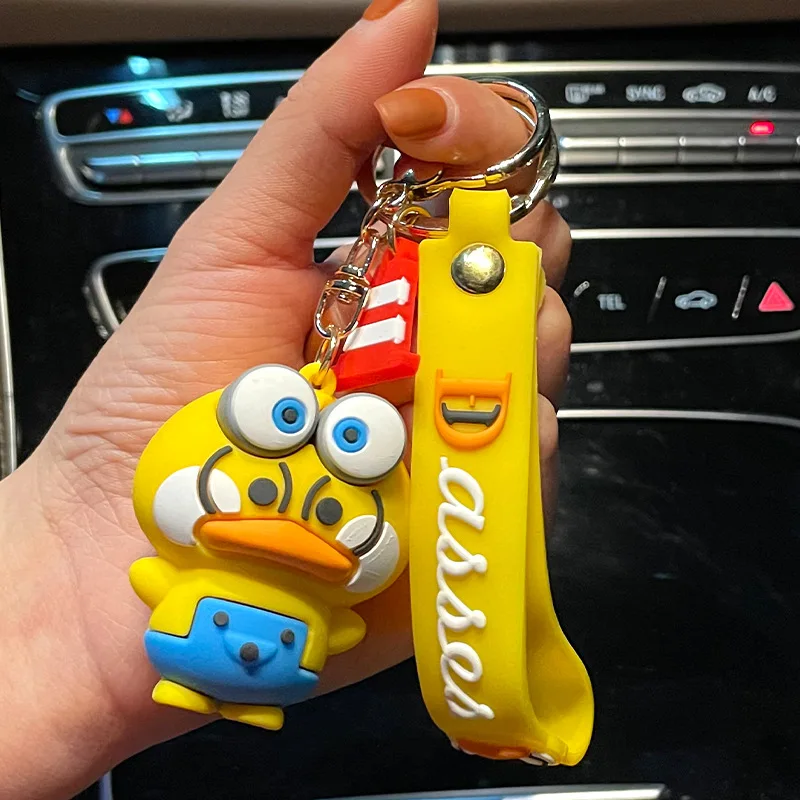 New Creative Personality Hamburg Lovely Duck Lady Cartoon Doll Keychain Fashion Trend Couple Bag Pendant Small Gifts Keyring
New Creative Personality Hamburg Lovely Duck Lady Cartoon Doll Keychain Fashion Trend Couple Bag Pendant Small Gifts Keyring