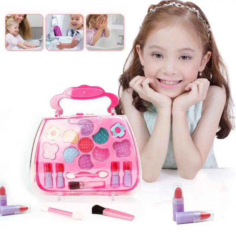 Children Gift Children's Cosmetics Princess Makeup Box Set Safe Non-Toxic Eyeshadow Lipstick Palette Beauty Tool TSLM1 | Красота и