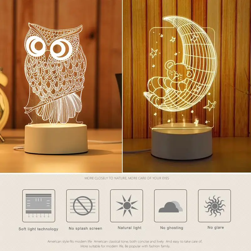 Table Lamp 3D Colorful Gifts Christmas Xmas Art Kid Indoor Lighting Night Light Desk Light USB Charging Touch Control
Table Lamp 3D Colorful Gifts Christmas Xmas Art Kid Indoor Lighting Night Light Desk Light USB Charging Touch Control