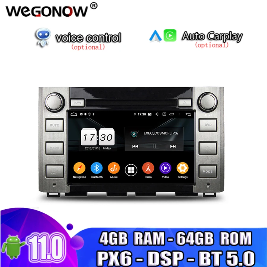 PX6 TDA7851 Android 11.0 4GB 64GB Octa Core Car DVD Player GPS RDS Radio wifi Bluetooth5.0 for Toyota Sequoia Tundra 2014-2016
PX6 TDA7851 Android 11.0 4GB 64GB Octa Core Car DVD Player GPS RDS Radio wifi Bluetooth5.0 for Toyota Sequoia Tundra 2014-2016