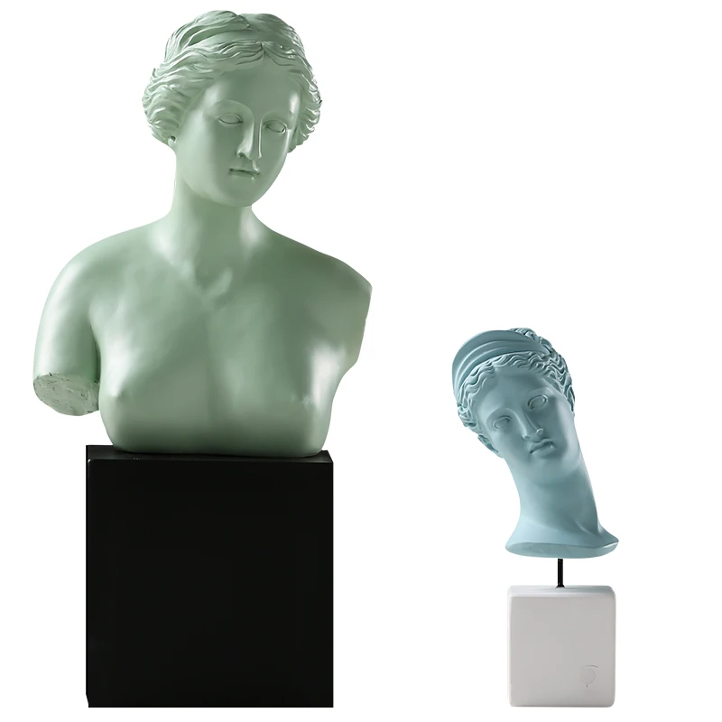 Black Color Base Resin Art The Bust of Venus Statues Sculptures Nordic Pendulum Creative Portrait Decoration Craft Accessories
Black Color Base Resin Art The Bust of Venus Statues Sculptures Nordic Pendulum Creative Portrait Decoration Craft Accessories