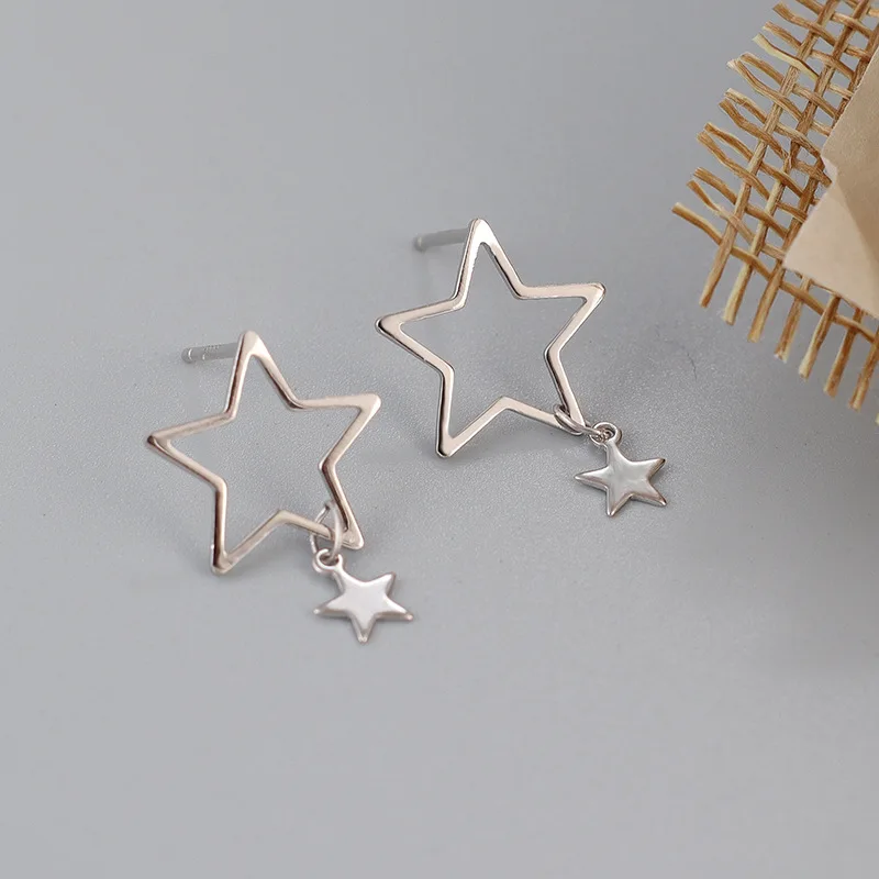 s925 sterling silver earrings Korean style simple hollow star pendant ear studs fashion accessories jewelry for women’s 2021
s925 sterling silver earrings Korean style simple hollow star pendant ear studs fashion accessories jewelry for women’s 2021
