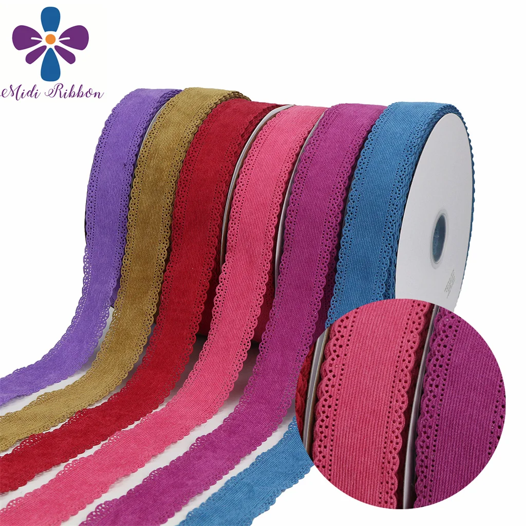 1-1/2"38mm Flower Hollow Corduroy Ribbon With Stamped Lace Solid Color DIY Hair Bowknots 50yards/roll
1-1/2"38mm Flower Hollow Corduroy Ribbon With Stamped Lace Solid Color DIY Hair Bowknots 50yards/roll